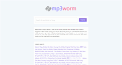 Desktop Screenshot of mp3worm.com
